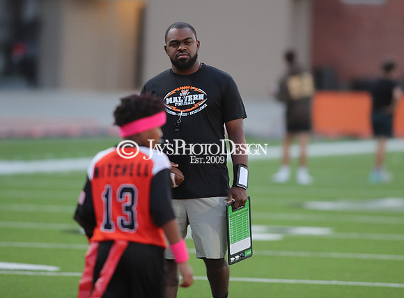 Malvern Cubs Orange vs. Malvern Cubs Black 3rd grade flag football 10-15-24_JWM_0066