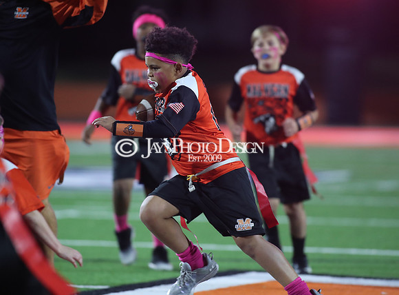 Malvern Cubs Orange vs. Malvern Cubs Black 3rd grade flag football 10-15-24_JWM_0635