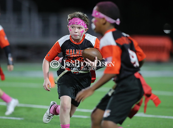 Malvern Cubs Orange vs. Malvern Cubs Black 3rd grade flag football 10-15-24_JWM_0379