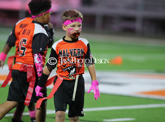 Malvern Cubs Orange vs. Malvern Cubs Black 3rd grade flag football 10-15-24_JWM_0706