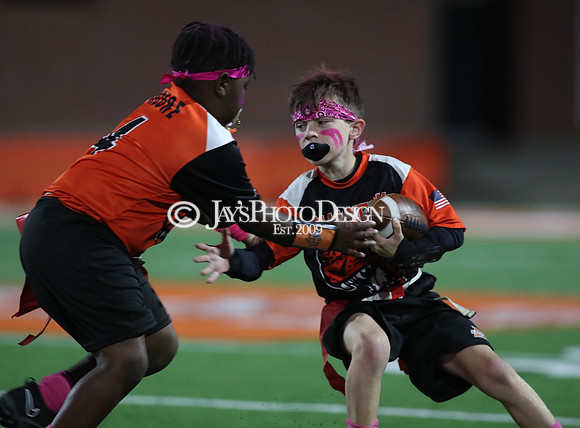 Malvern Cubs Orange vs. Malvern Cubs Black 3rd grade flag football 10-15-24_JWM_0358