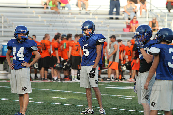 Harmony Grove Football Team Camp (Practice) 7-15-2014 (©Justin Manning) JWM_351
