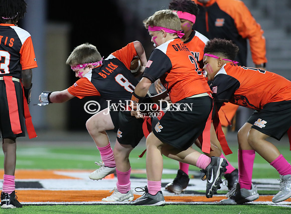 Malvern Cubs Orange vs. Malvern Cubs Black 3rd grade flag football 10-15-24_JWM_0370