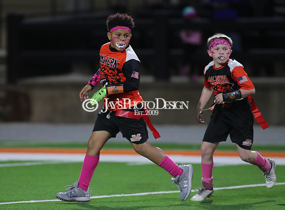 Malvern Cubs Orange vs. Malvern Cubs Black 3rd grade flag football 10-15-24_JWM_0291