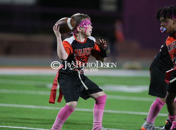Malvern Cubs Orange vs. Malvern Cubs Black 3rd grade flag football 10-15-24_JWM_0696