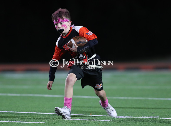 Malvern Cubs Orange vs. Malvern Cubs Black 3rd grade flag football 10-15-24_JWM_0350